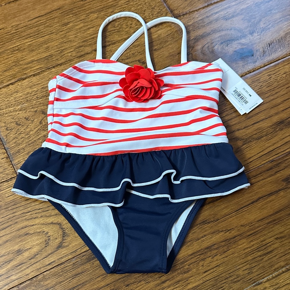 Striped Red and Navy Kids Swimsuit by Janie and Jack